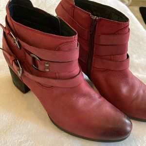 Josef Seibel Red Rustic Shoes Sz 42 (Fits 10)